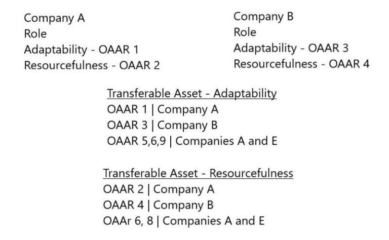 Transferable assets resume writing